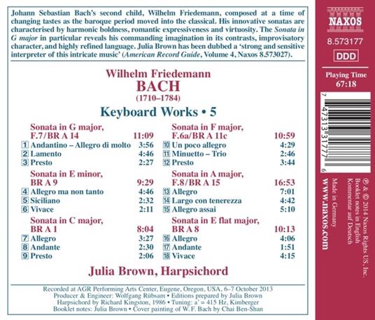 Opere per strumento a tastiera vol.5 - CD Audio di Wilhelm Friedemann Bach - 2