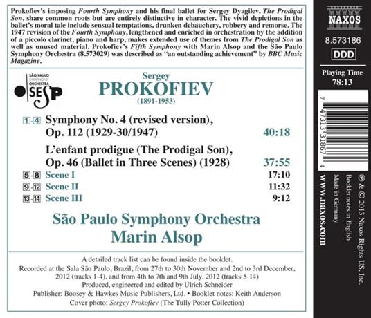 Sinfonia n.4 - L'enfant prodigue - CD Audio di Sergei Prokofiev,Marin Alsop - 2
