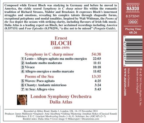 Sinfonia in Do diesis minore - Poemi del mare - CD Audio di Ernest Bloch - 2