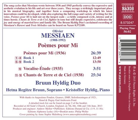 Poèmes pour Mi - Vocalise-Étude - Chants de terre et de ciel - CD Audio di Olivier Messiaen - 2