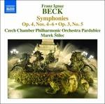 Sinfonie op.4 n.4, n.5, n.6, op.3 n.5 - CD Audio di Franz Ignaz Beck