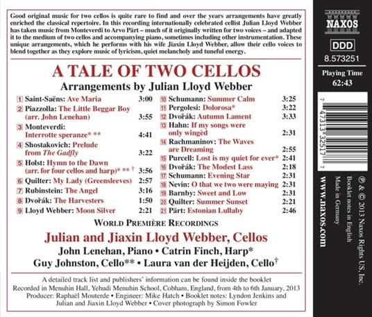 A Tale of Two Cellos - CD Audio di Julian Lloyd Webber,Jiaxin Lloyd Webber - 2