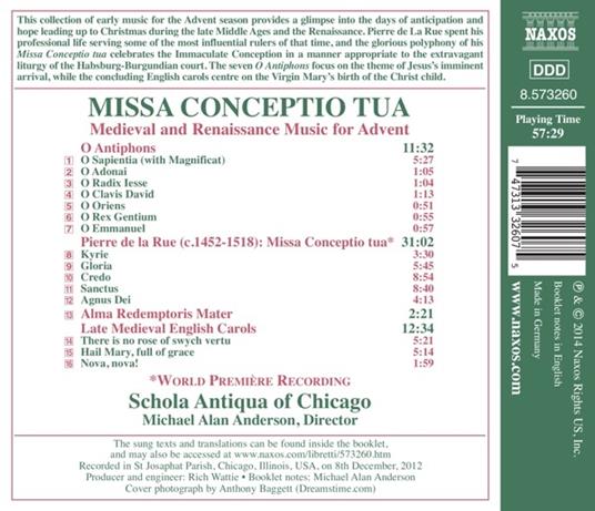 Missa Conceptio tua. Opere medievali e rinascimentali per l'Avvento - CD Audio - 2