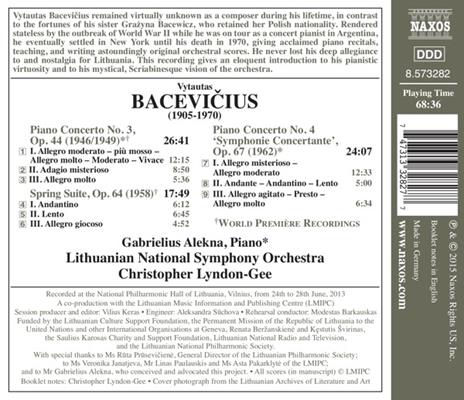 Musica per orchestra completa vol.1 - CD Audio di Christopher Lyndon-Gee,Bacevicius Vytautas,Orchestra Sinfonica Nazionale della Lituania - 2