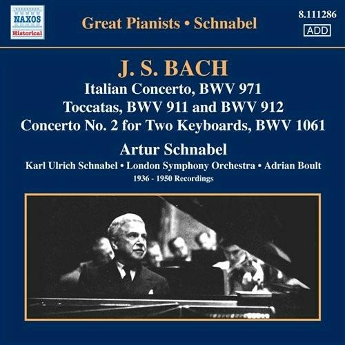 Concerto italiano - Toccate BWV911, BWV912 - Concerto BWV1061 - CD Audio di Johann Sebastian Bach,Sir Adrian Boult,London Symphony Orchestra,Artur Schnabel