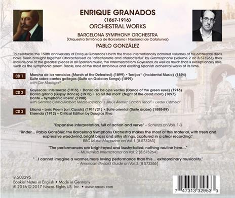 Musica completa per orchestra - CD Audio di Enrique Granados,Orchestra Sinfonica di Barcellona,Pablo González - 2