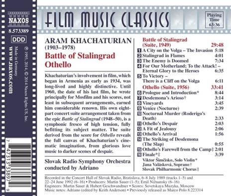 Colonne Sonore da La Battaglia di Stalingrado e Otello (Colonna sonora) - CD Audio di Aram Khachaturian - 2