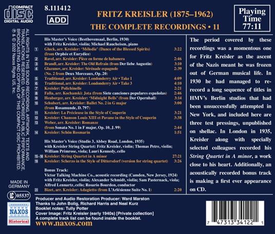 The Complete Recordings vol.11 - CD Audio di Fritz Kreisler - 2