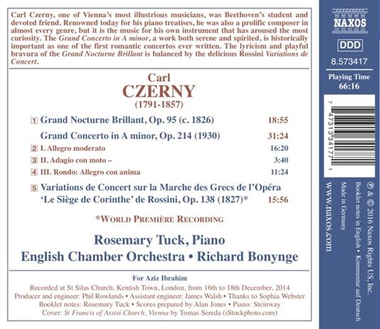 Grand Concerto in La minore op.214 - Gran Notturno brillante - CD Audio di Carl Czerny - 2