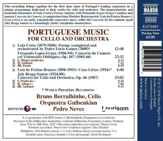 Musica portoghese per violoncello e orchestra - CD Audio di Joly Braga Santos - 2