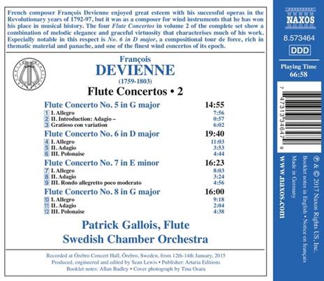 Concerti per flauto completi vol.2 - CD Audio di Patrick Gallois,Swedish Chamber Orchestra - 2