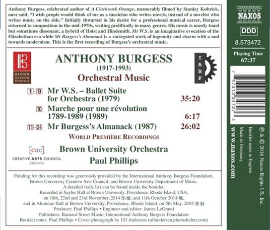 Ballet Suite for Orchestra - CD Audio di Anthony Burgess - 2