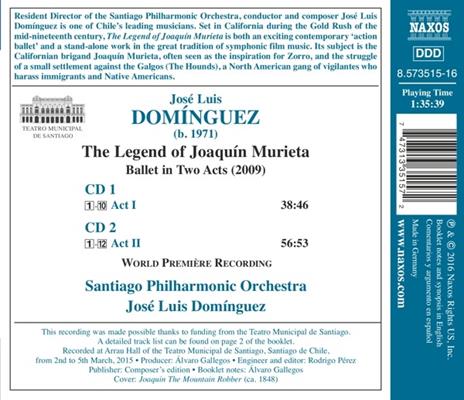 La Leyenda de Joaquín Murieta - CD Audio di José Luis Dominguez - 2