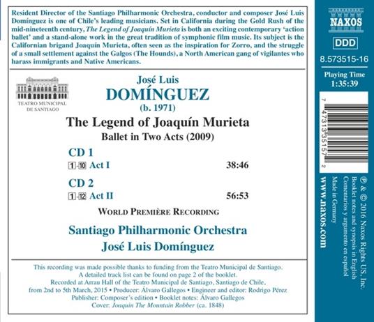 La Leyenda de Joaquín Murieta - CD Audio di José Luis Dominguez - 2