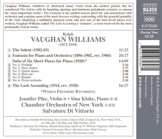 The Lark Ascending - Suite of 6 Short Pie - CD Audio di Ralph Vaughan Williams - 2