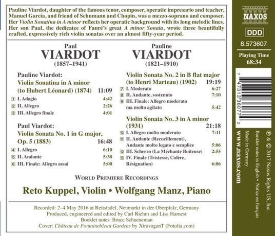 Sonate per violino n.1, n.2, n.3 - CD Audio di Paul Viardot - 2