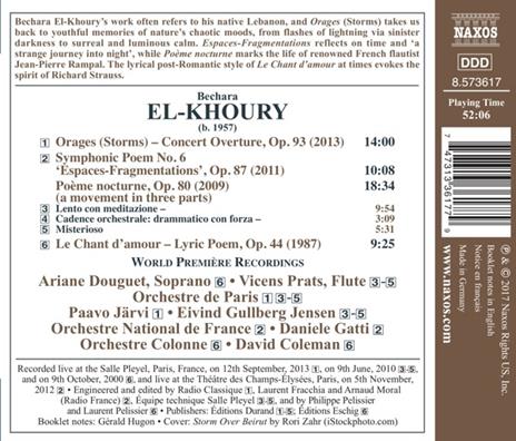 Orages - CD Audio di Bechara El-Khoury - 2