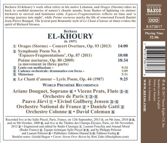 Orages - CD Audio di Bechara El-Khoury - 2