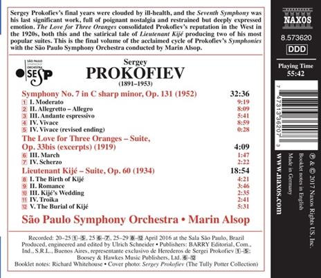 Sinfonia n.7 op.131 Luogotenente Kijé - CD Audio di Sergei Prokofiev,Marin Alsop - 2