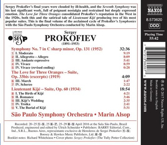 Sinfonia n.7 op.131 Luogotenente Kijé - CD Audio di Sergei Prokofiev,Marin Alsop - 2