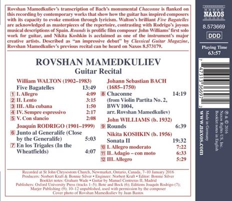 Guitar Recital - CD Audio di Johann Sebastian Bach,Joaquin Rodrigo,Nikita Koshkin - 2