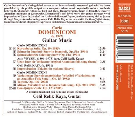 Opere per chitarra - Koyunbaba Suite op.19 - Don Chisciotte Suite op.123 - CD Audio di Carlo Domeniconi,Celil Refik Kaya - 2