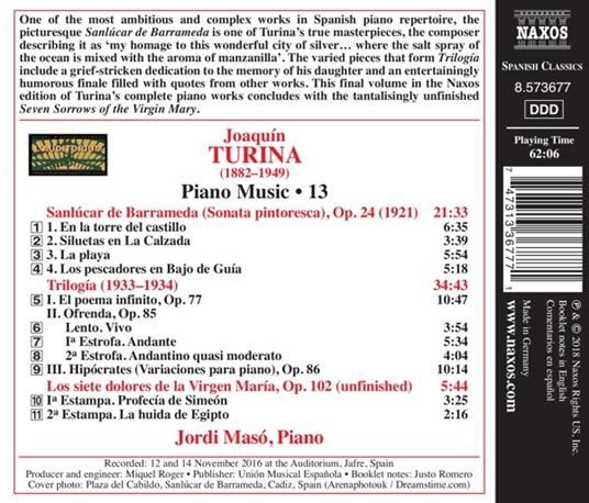Musiche per pianoforte complete vol.13 - CD Audio di Joaquin Turina,Jordi Maso - 2