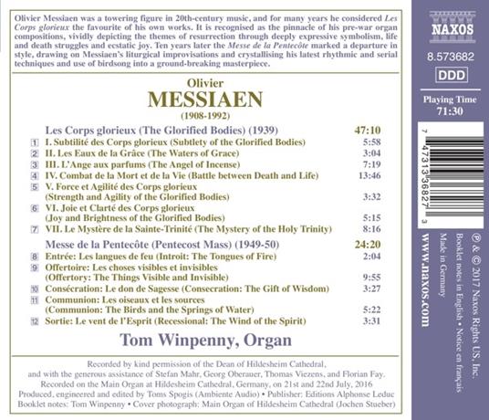 Les corps glorieux - Messe de la Pentecôt - CD Audio di Olivier Messiaen,Tom Winpenny - 2