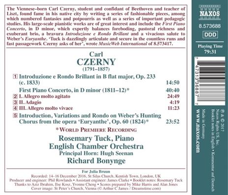 Concerto per pianoforte in Re minore - CD Audio di Richard Bonynge,Carl Czerny - 2