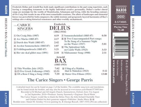 Musica corale - CD Audio di Frederick Delius,Arnold Bax,George Parris - 2