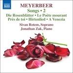 Liriche da camera vol.2 - CD Audio di Giacomo Meyerbeer