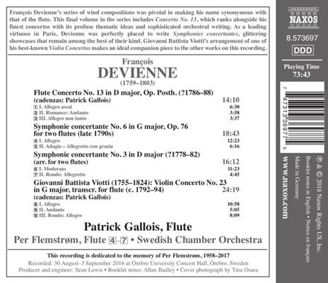 Concerto per flauto n.13 - CD Audio di Patrick Gallois,Giovanni Battista Viotti,François Devienne - 2