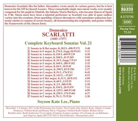 Sonate complete per tastiera vol.21 - CD Audio di Domenico Scarlatti,Soyeon Kate Lee - 2
