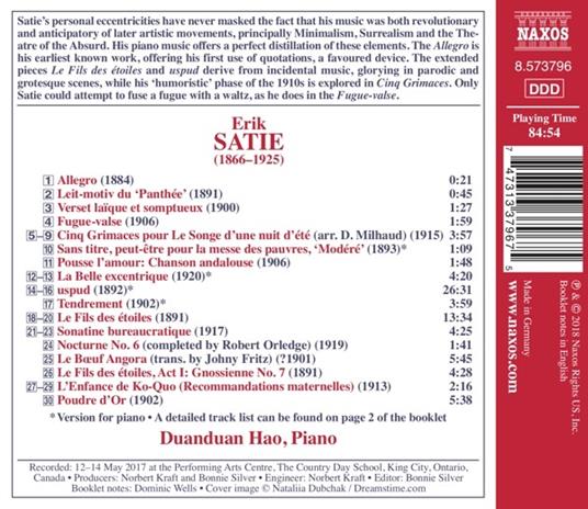 Musica per pianoforte - CD Audio di Erik Satie - 2