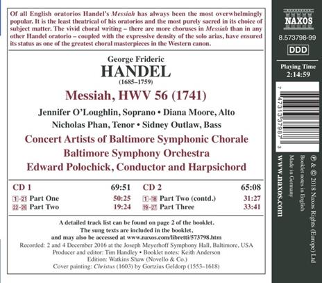 Il Messia - CD Audio di Georg Friedrich Händel,Baltimore Symphony Orchestra - 2