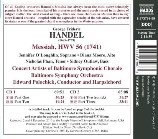 Il Messia - CD Audio di Georg Friedrich Händel,Baltimore Symphony Orchestra - 2