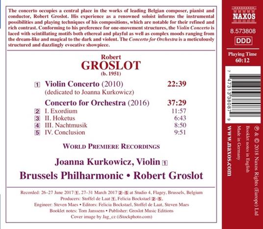 Concerto per violino - Concerto per orchestra - CD Audio di Robert Groslot,Brussels Philharmonic - 2