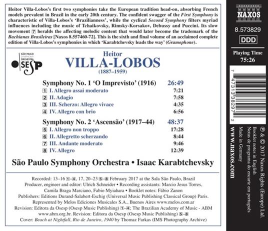 Sinfonie n.1, n.2 - CD Audio di Heitor Villa-Lobos,Isaac Karabtchevsky - 2
