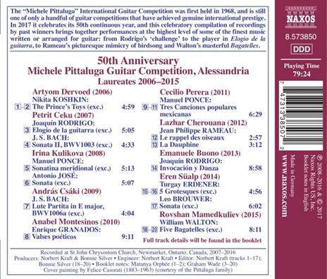 50th Anniversary. Michele Pittaluga Guitar Competition, Alessandria 2006-2015 - CD Audio - 2