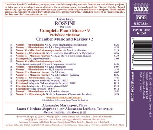 Musica per pianoforte vol.9 - CD Audio di Gioachino Rossini,Alessandro Marangoni - 2