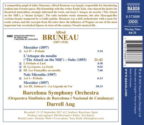 Suite L'Attaque du Moulin - CD Audio di Orchestra Sinfonica di Barcellona,Alfred Bruneau - 2
