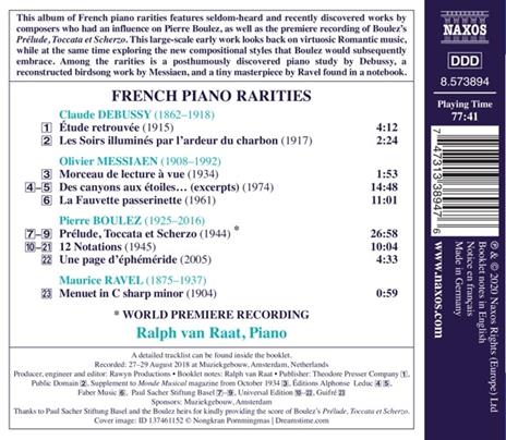 Pr-Lude, Toccata Et Scherzo; Notations; - CD Audio di Pierre Boulez - 3