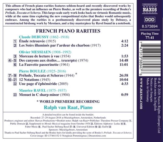 Pr-Lude, Toccata Et Scherzo; Notations; - CD Audio di Pierre Boulez - 3
