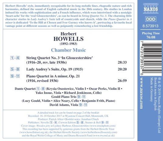 Quartetto per archi n.3 - CD Audio di Herbert Howells,Dante Quartet - 2