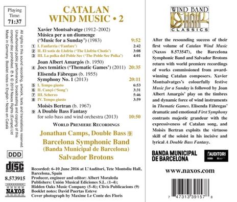 Catalan Wind Music vol.2 - CD Audio di Salvador Brotons,Orchestra Sinfonica di Barcellona - 2