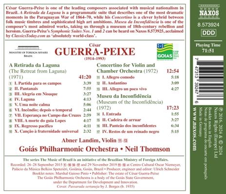 A Retirada Da Laguna - Concertino Museu... - CD Audio di César Guerra-Peixe - 2