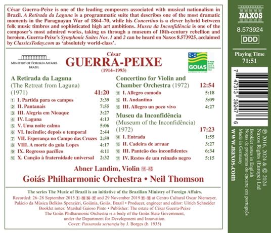 A Retirada Da Laguna - Concertino Museu... - CD Audio di César Guerra-Peixe - 2