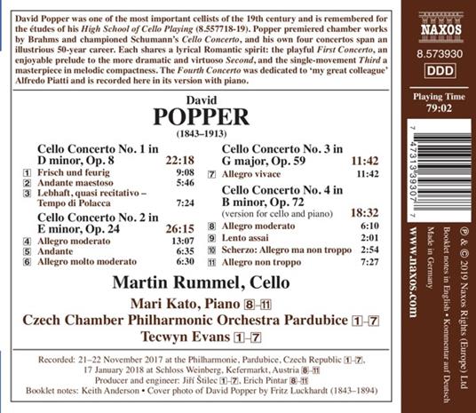 Concerti per violoncello - CD Audio di David Popper,Czech Chamber Philharmonic Orchestra - 2