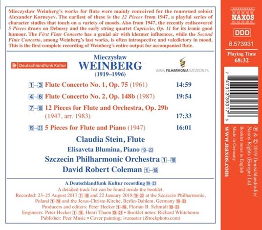 Musica per flauto completa - CD Audio di Mieczyslaw Weinberg,Claudia Stein - 2