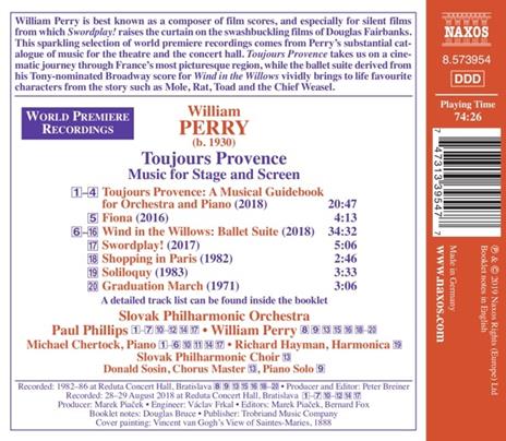 Toujours Provence - Music for Stage and Screen - CD Audio di William Perry - 2